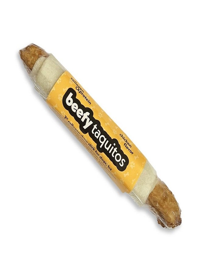 Frankly Original Pet - Chicken Flavored Collegen Packed Beefy Taquito Stick for Small and Medium Dogs Pack of 3 (Long Lasting Chews, Treats, Bones for Aggressive Chewers) - 7" (8661) - Image 2
